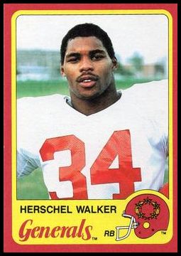 1985 Topps USFL New Jersey Generals 8 Herschel Walker